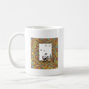 Blockanteckningar - överväldigad Office Art Kaffemugg