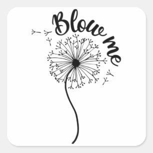 Blockar mig Dandelion Flower Mönster Skapar en öns Fyrkantigt Klistermärke