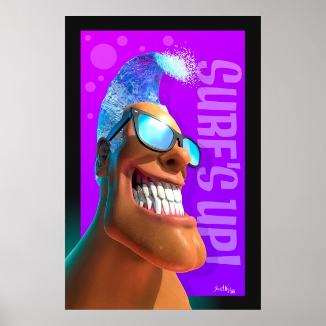 Blockat huvud - Surfan uppe! Poster (Framsidan)