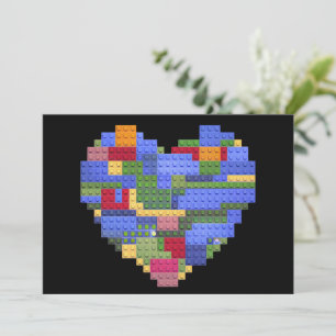 Blockbricka för Byggnad Heart Valentin i Master Bu Tack Kort