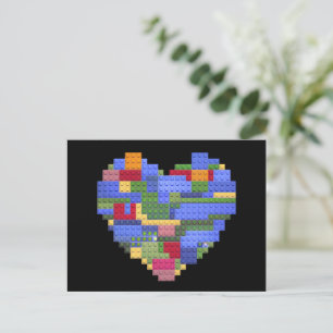 Blockbricka för Byggnad Heart Valentin i Master Bu Vykort