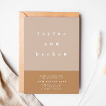 Blockbröllopsinbjudan till  Färg