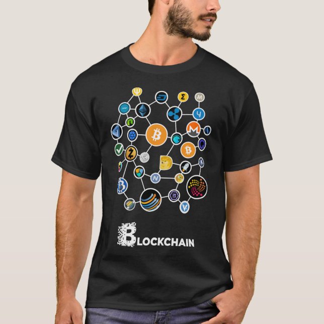 Blockchain Crypto - Kryptocurrency shirt Hoodie - T Shirt (Framsida)