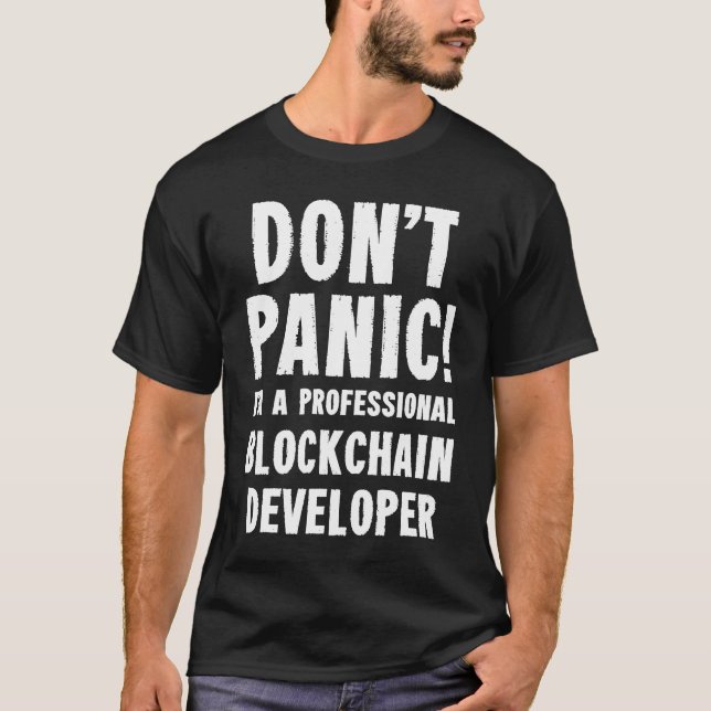 Blockchain Developer T Shirt (Framsida)