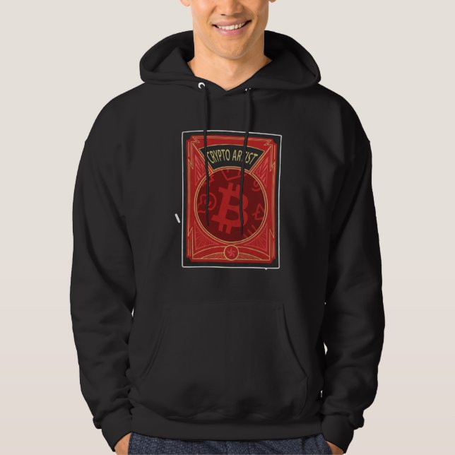 Blockchain Digital konstverk Crypto Art NFT Crypto Hoodie (Framsida)