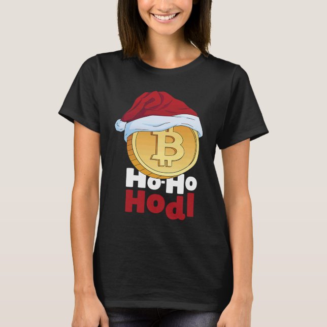 Blockchain Ho HoHodl Xmas Bitcoin Cryptocurrency B T Shirt (Framsida)
