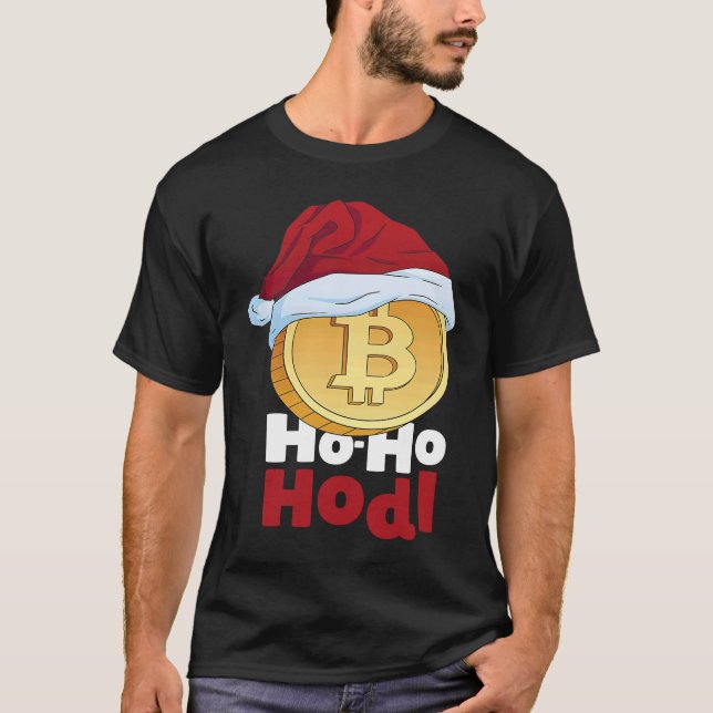 Blockchain Ho HoHodl Xmas Bitcoin Cryptocurrency B T Shirt (Framsida)
