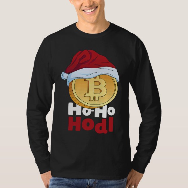 Blockchain Ho HoHodl Xmas Bitcoin Cryptocurrency B T Shirt (Framsida)