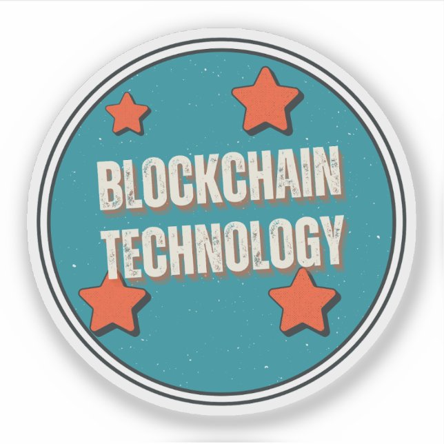 Blockchain-teknik Klistermärken (Framsida)