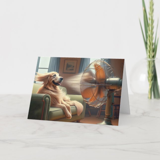 Blockdags gyllene födelse med Retro Fläkt Kort (Framsida)