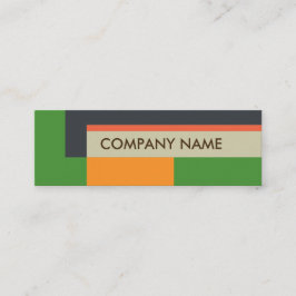 Blockdesign Mini BC, Grått Grönt Mini Visitkort