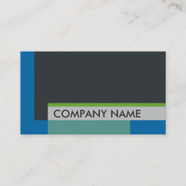 Blockdesignblå Grått Visitkort