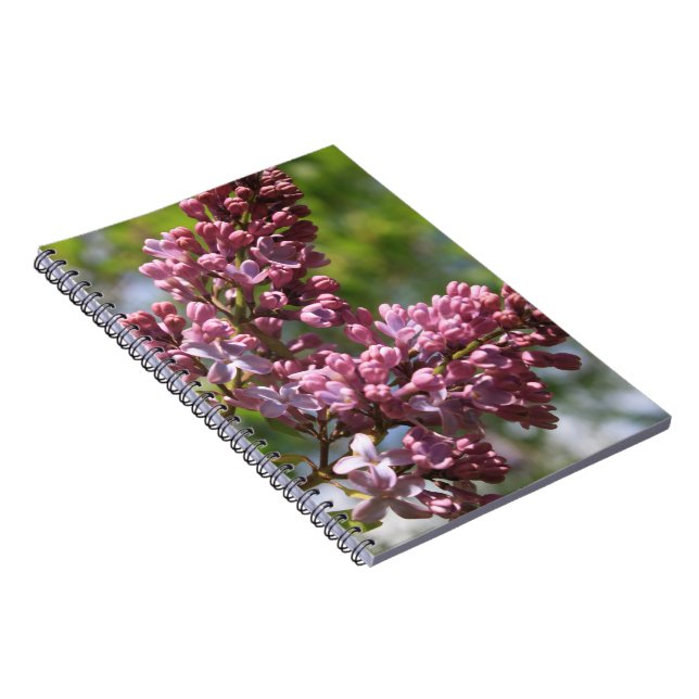 Blockera bärbara Lilacs Spiral Anteckningsbok (Högra Sidan)