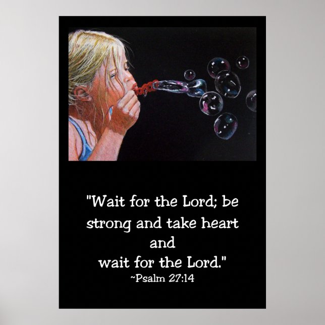 Blockera bubblor: Originalteckning, Bible Verse Poster (Framsidan)