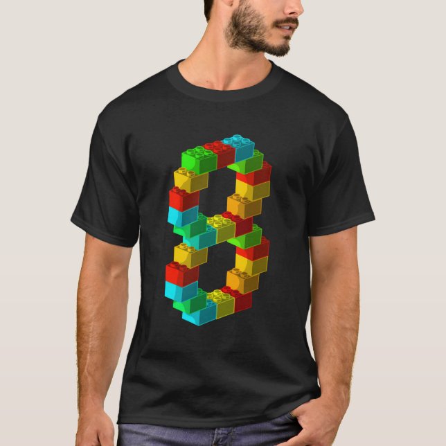 Blockera Byggnad 8:e 8 T Shirt (Framsida)