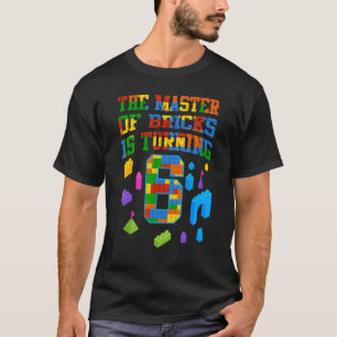 Blockera Byggnad Game Master of Bricks, sväng 6 B T Shirt