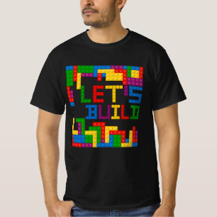 Blockera Byggnad Låt oss Bygg Master Builder Pu T Shirt