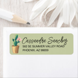 Blockera Cactus Returadressetikett Returadress Etikett