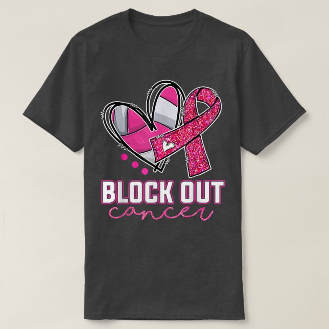 Blockera cancer - bröstcancer A T Shirt (Design framsida)