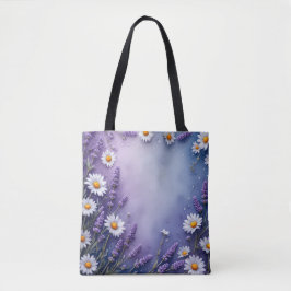 Blockera Daisy och lavender Tote Tygkasse