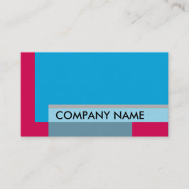 Blockera design, blå röd visitkort