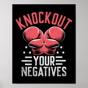 Blockera dina negativa boxar sportstyrka Athl Poster