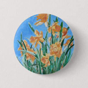 Blockera Golden Daffodils Bold Line Art Knapp