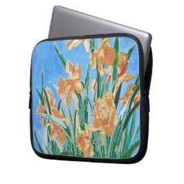 Blockera Golden Daffodils Bold Line Art Laptop Fodral