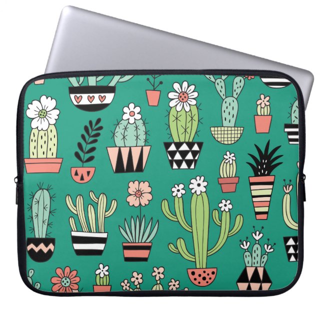 Blockera Grönt - BakgrundsVintage Laptop Fodral (Framsidan)