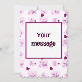 Blockera hjärtmönster julkort