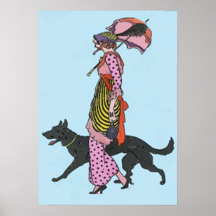 Blockera hund tecken, lägg till text, poster