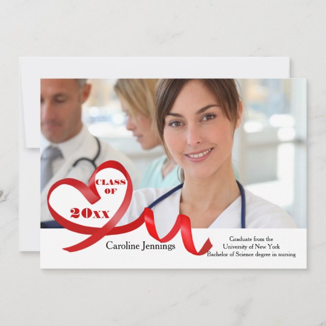 Blockera inbjudan till foto-Studenten med menyflik (Framsida)