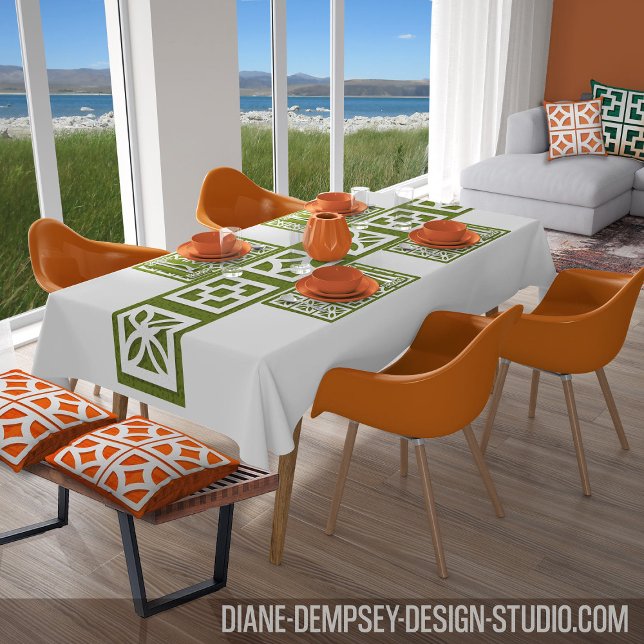 Blockera Orange för modern brygga i mitten av århu Kudde (See all the color options for the breeze block designs + more modernist designs in the series.)