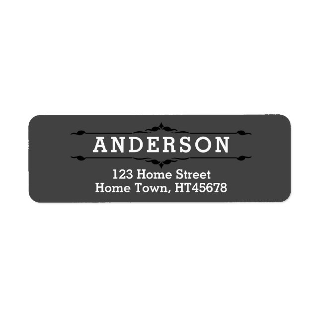 Blockera Returadressen för Brev-ornament Returadress Etikett (Framsidan)