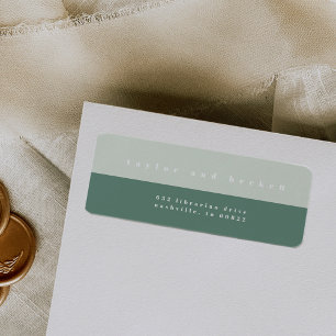 Blockera Returetiketter för Mint Färg Returadress Etikett