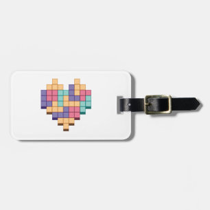 Blockera spel Heart Retro Stil Bagagebricka