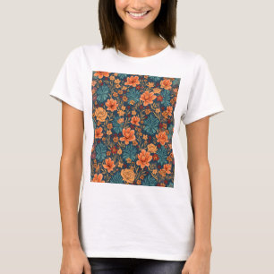 Blockera status: insamling av Blommigtar för Retro T Shirt