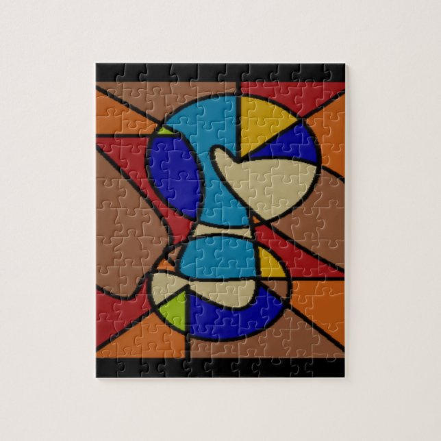Blockera stora puzzelspel i färg pussel (Vertikal)