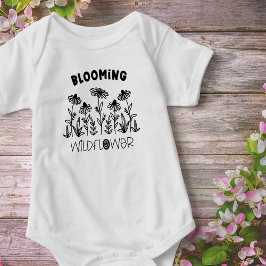 Blockera svart Wildblomvit matchande Mamma T Shirt