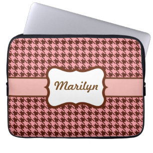 Blockera till personlig Houndstooth bärbar dator Laptop Fodral