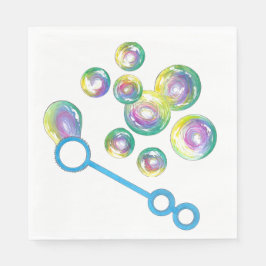 Blockera Trollspö för bubblor i regnbåge Pappersservett