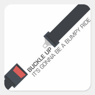 Blockera upp, det blir en bumpy ride fyrkantigt klistermärke