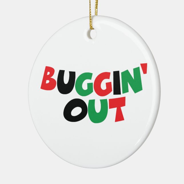 Blockera ut julgransprydnad keramik (Vänster)