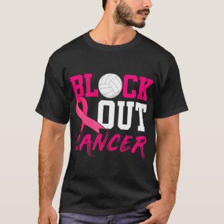 Blockera ut medvetandegraden om bröstcancer t shirt