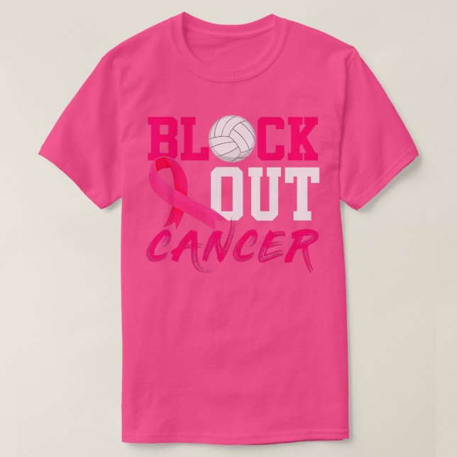Blockera ut medvetandegraden om bröstcancer t shirt (Design framsida)