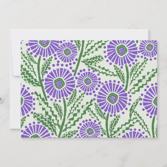 Blockera utskrift av lavendelns Grönt och utformni Inbjudningar (Framsida)