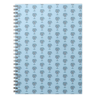 Blockera utskrift av Palmetto Träd Spiral Journal Anteckningsbok