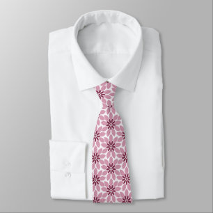 Blockera utskrift av rosa blomsterfärger slips