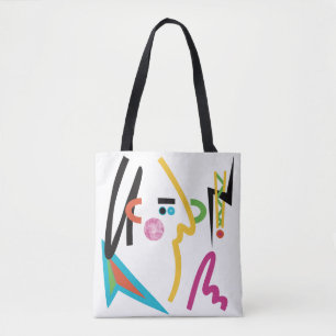 Blockerad Abstrakt Modern Art Tote Bag Tygkasse