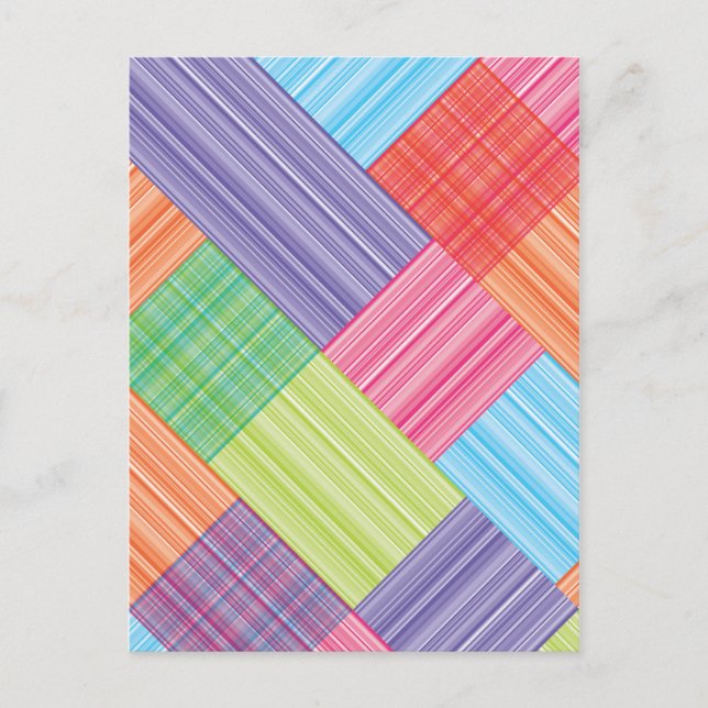 Blockerad rand abstrakt vykort (Framsida)